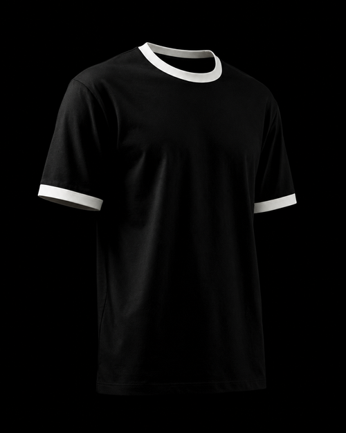 The Essential Ringer Tee - in Black