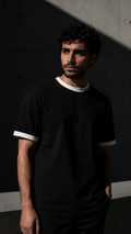 The Essential Ringer Tee - in Black