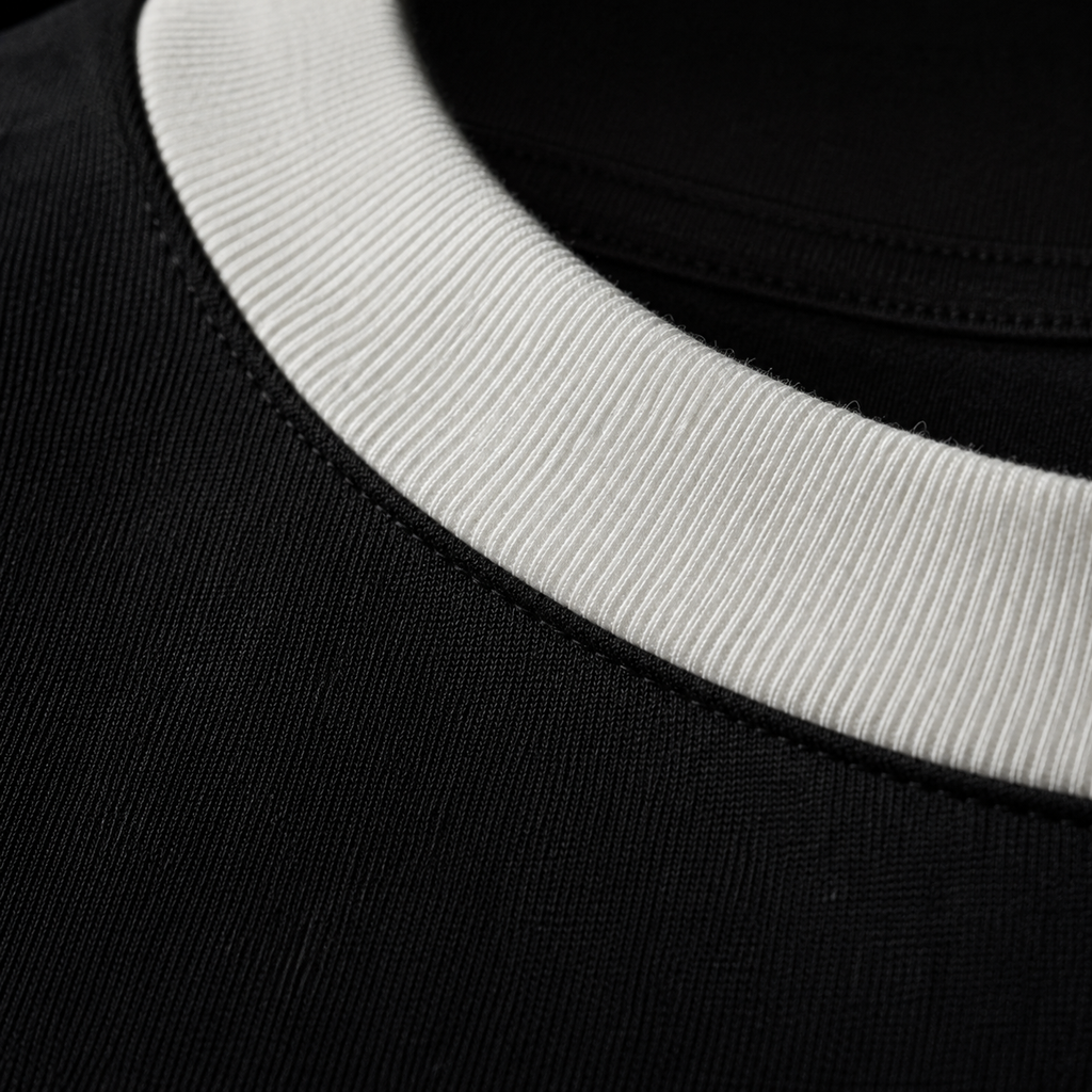 The Essential Ringer Tee - in Black