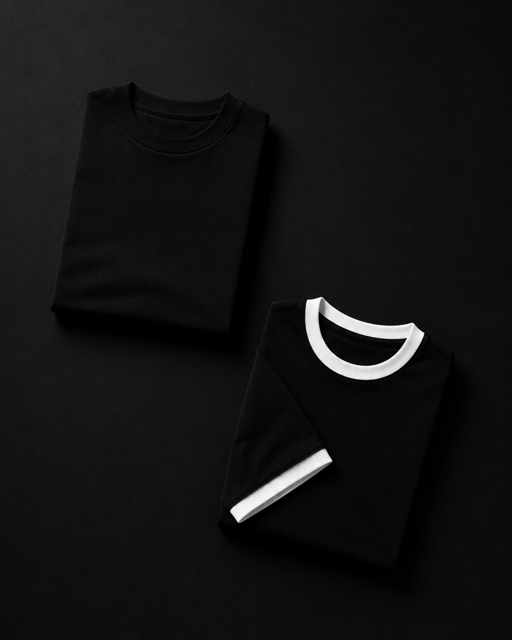 The Essential Ringer Tee - in Black