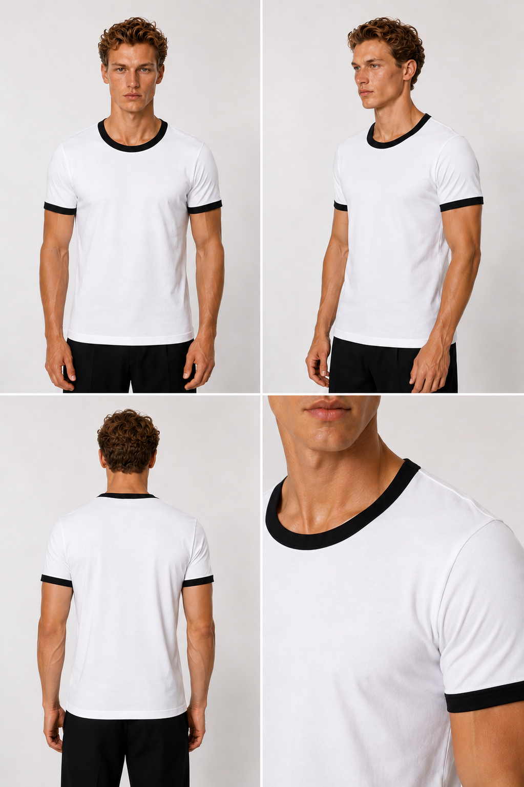 The Essential Ringer Tee - in White
