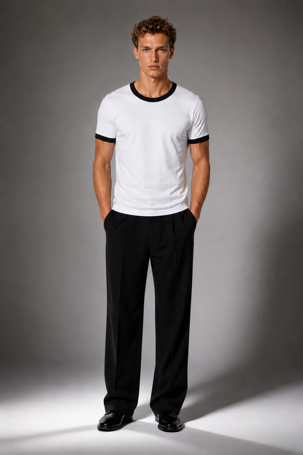 The Essential Ringer Tee - in White