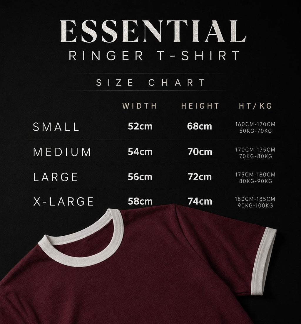 The Essential Ringer Tee - in Burgundy